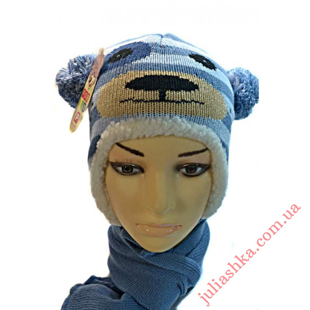 131м POLITANO(46-50р.зимний вязаный комплект)