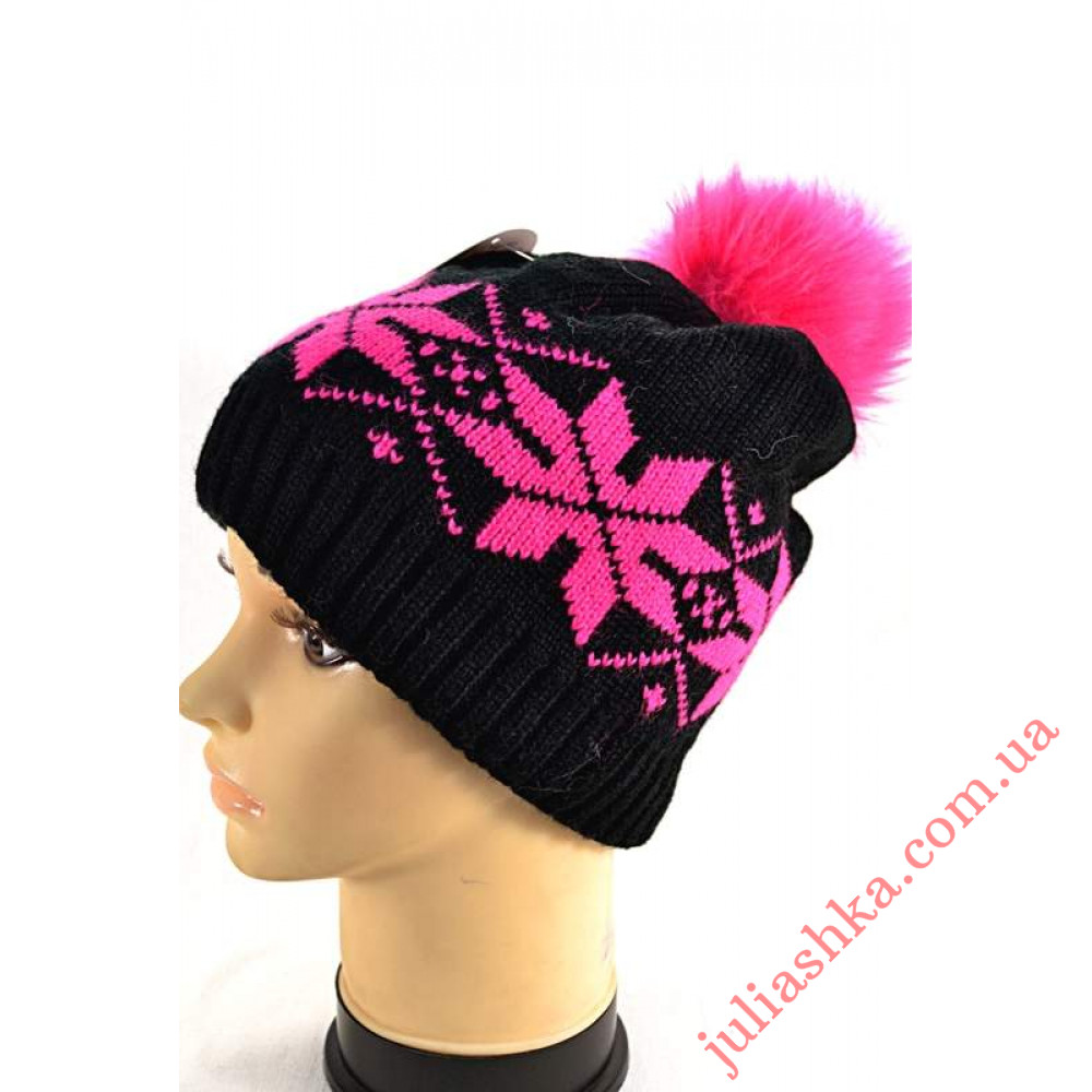 1327 PAWONEX(52-56р.зимняя вязаная шапка)
