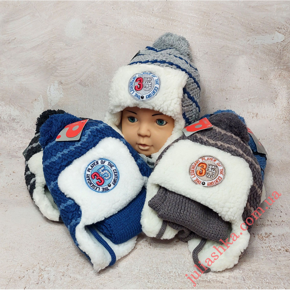 169м POLITANO(46-50р.зимний вязаный комплект)