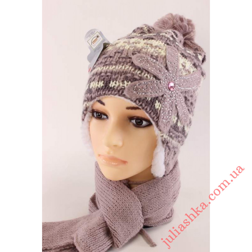 132м POLITANO(50-54р.зимний вязаный комплект)