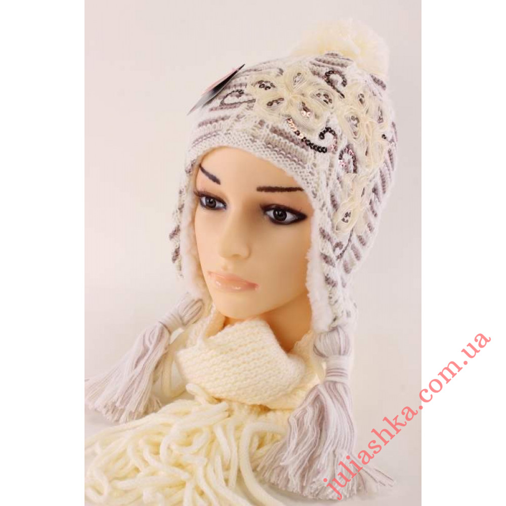 140м POLITANO(50-54р.зимний вязаный комплект)