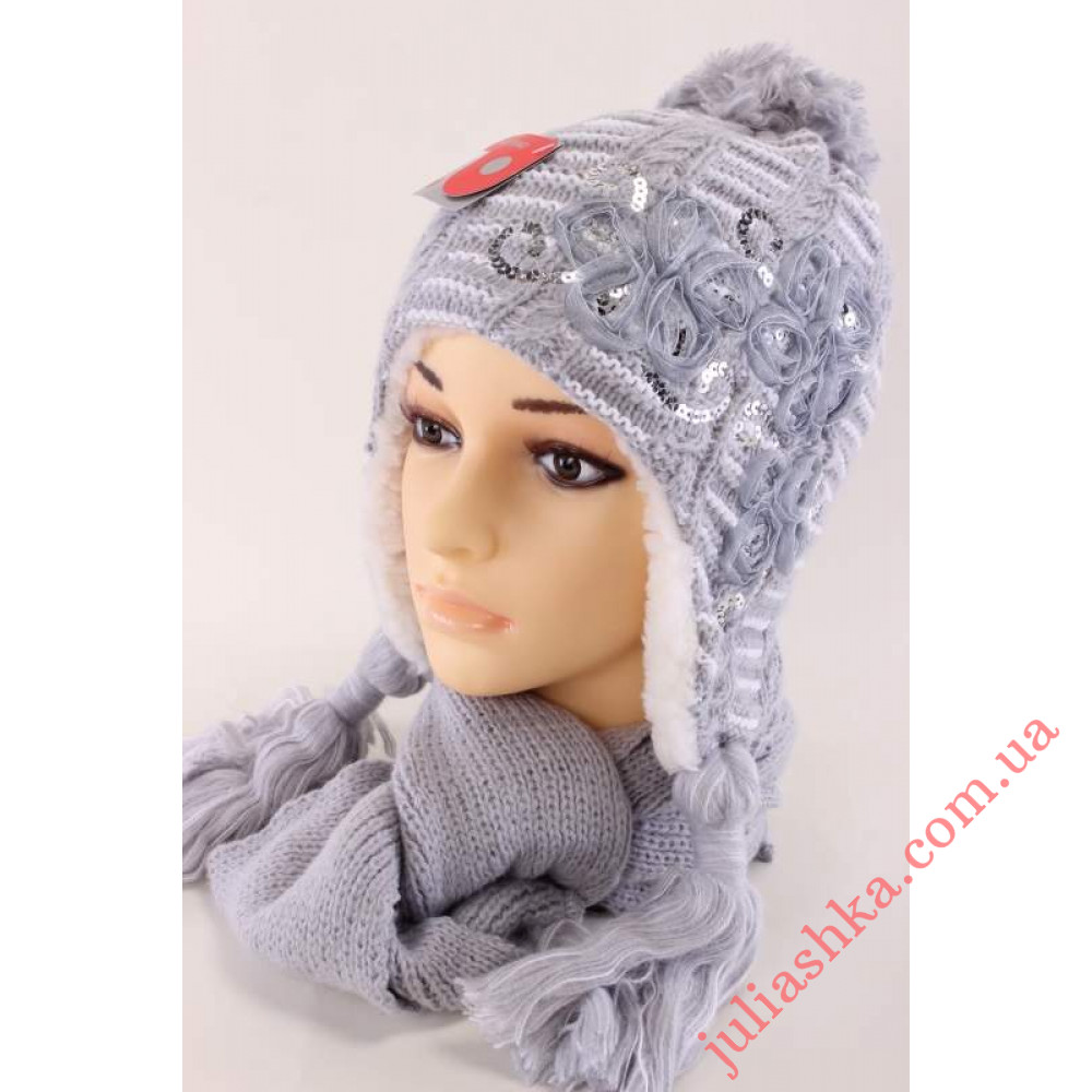 140м POLITANO(50-54р.зимний вязаный комплект)