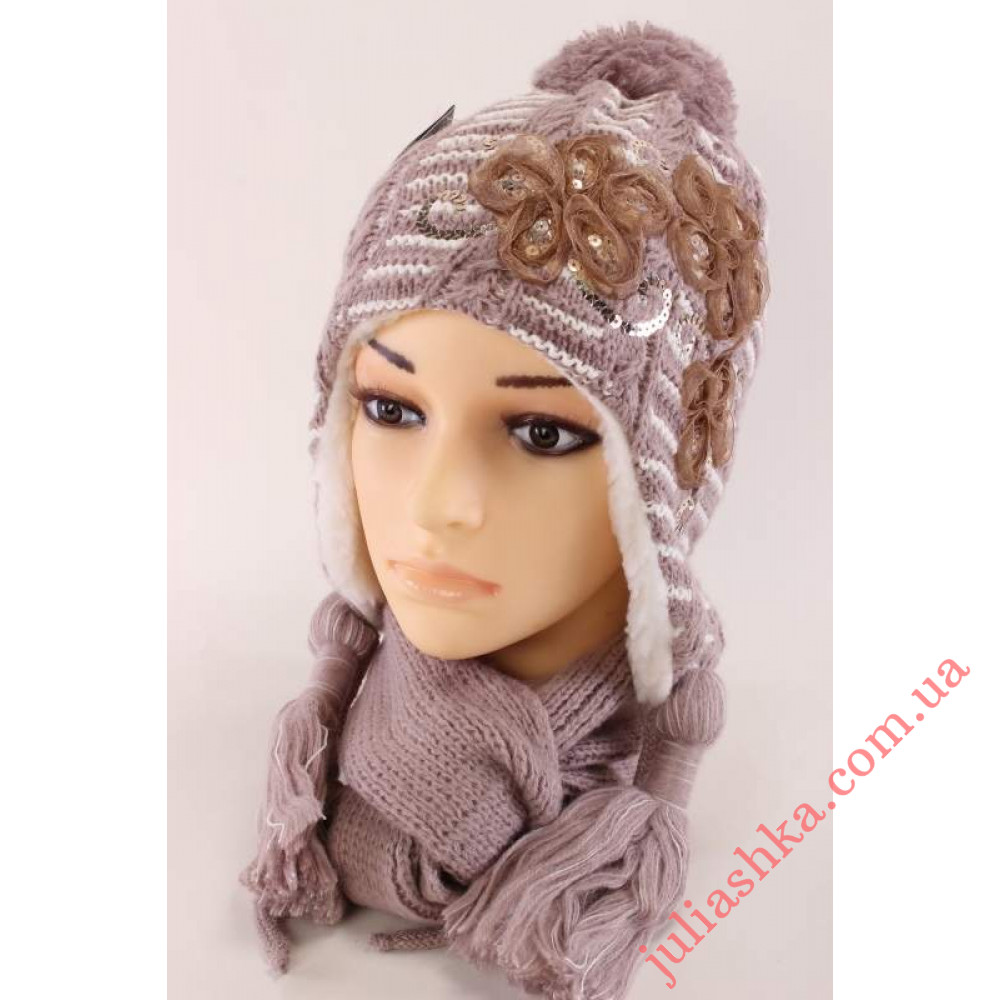 140м POLITANO(50-54р.зимний вязаный комплект)