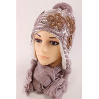 140м POLITANO(50-54р.зимовий в'язаний комплект)