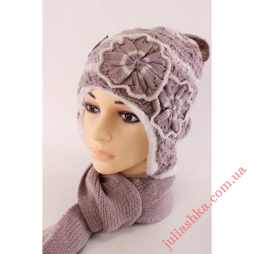 146м POLITANO(50-54р.зимний вязаный комплект)