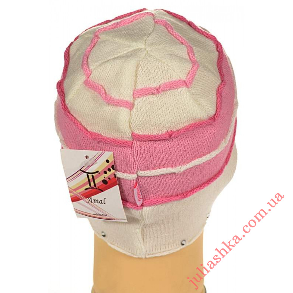63 AMAL(46-48р.дитяча в'язана шапка)