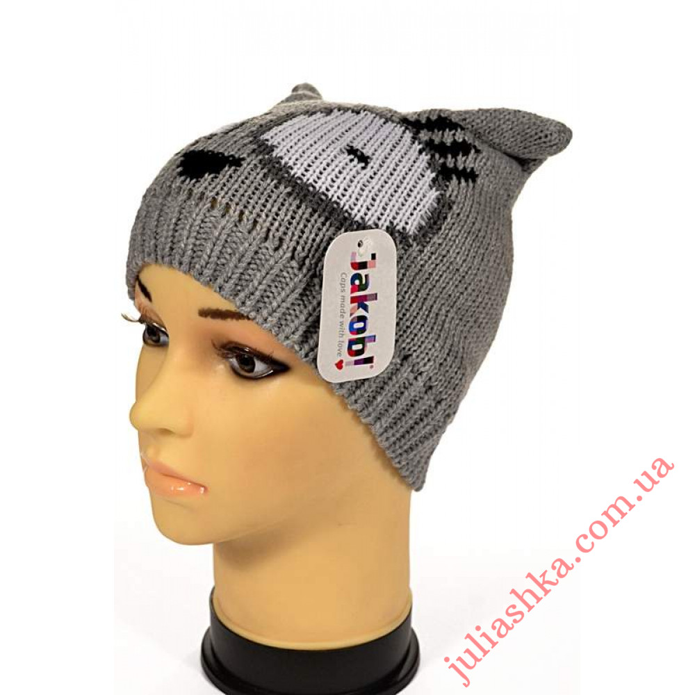 028D JAKOB(50-54р.детская вязаная шапка)