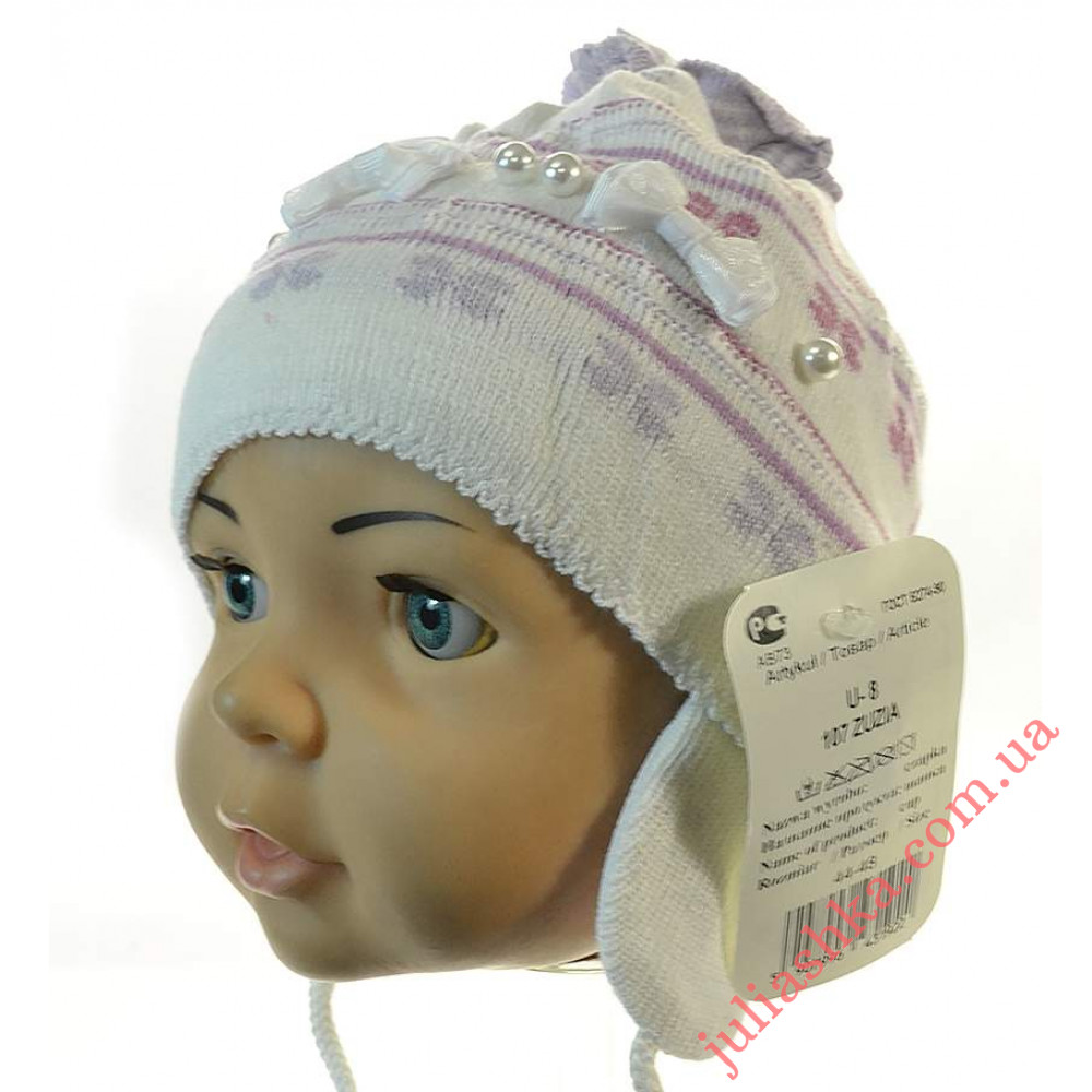 107 AGBO(44-48р.вязаная шапочка для девочек)