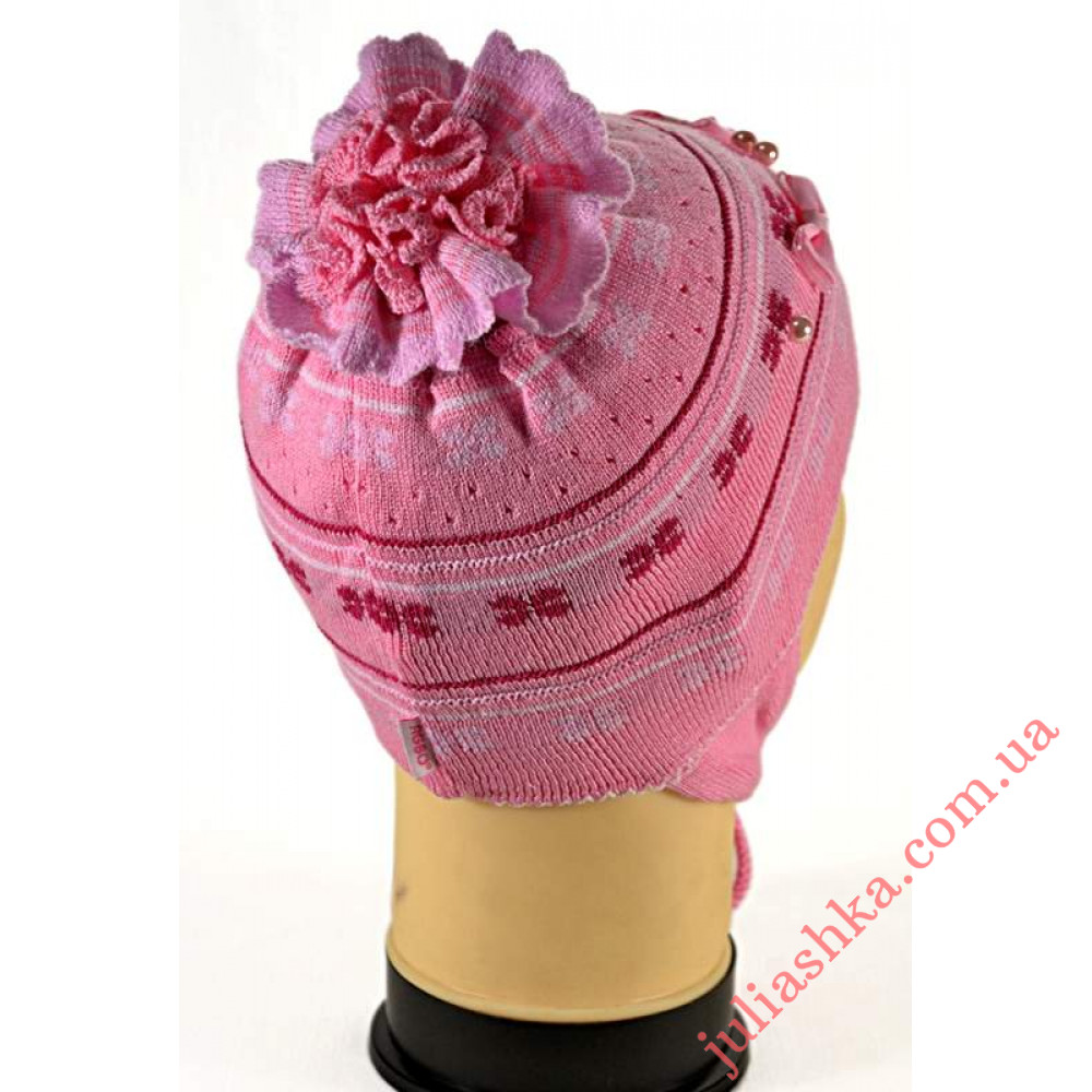 107 AGBO(44-48р.вязаная шапочка для девочек)