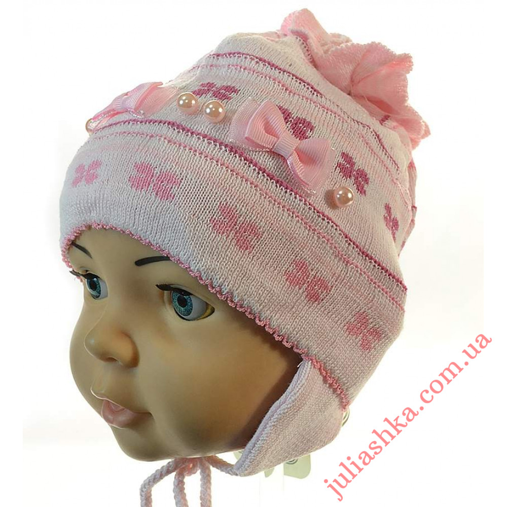 107 AGBO(44-48р.вязаная шапочка для девочек)