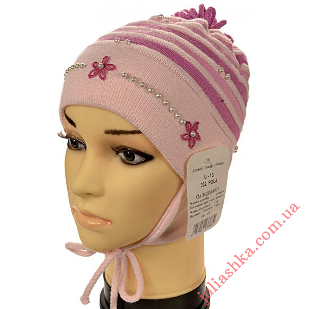 302 AGBO (46-48р.вязаная шапочка для девочек)