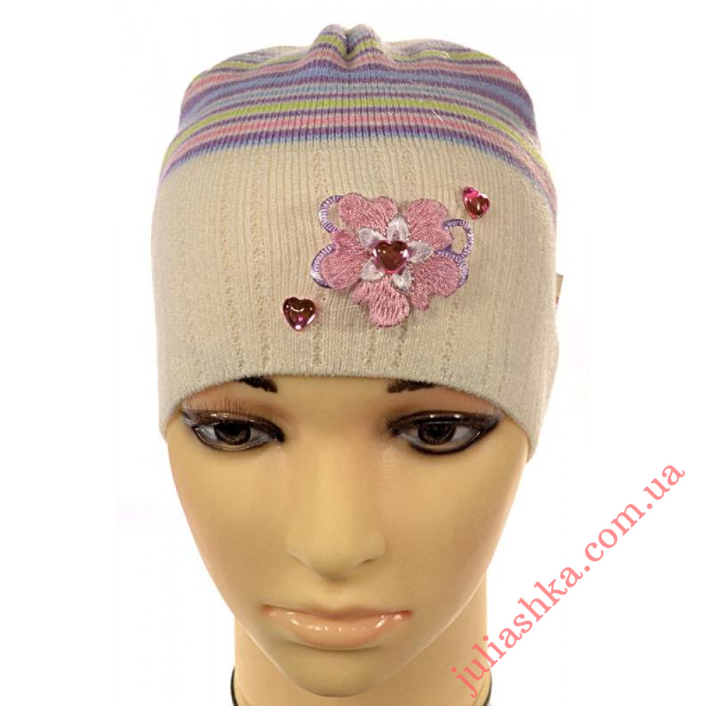 144 AMAL(50-54р.дитяча в'язана шапка)