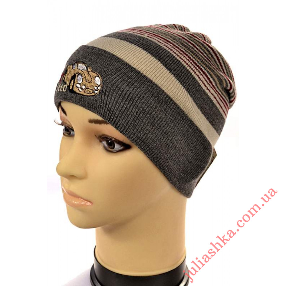 814м. AMAL(50-52р.детская вязаная шапка)