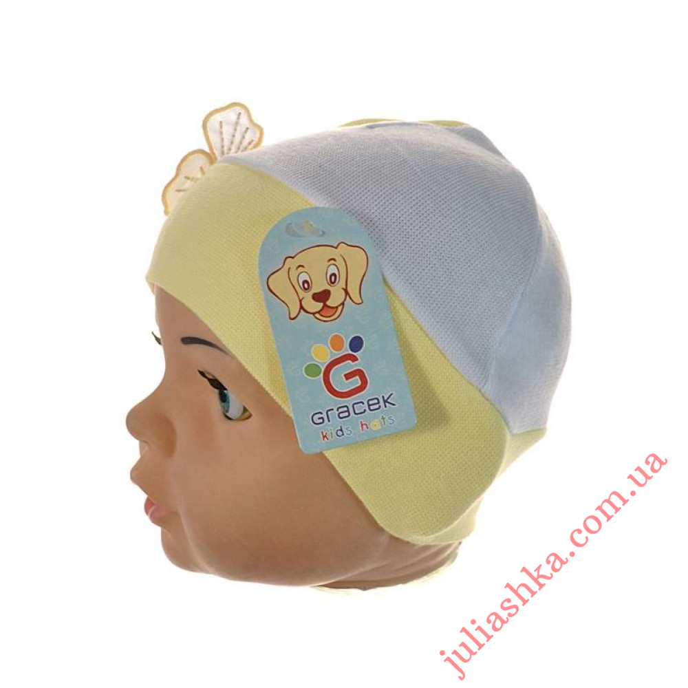 02 GRACEK (42-46р.трикотажная шапка для новорожденных)