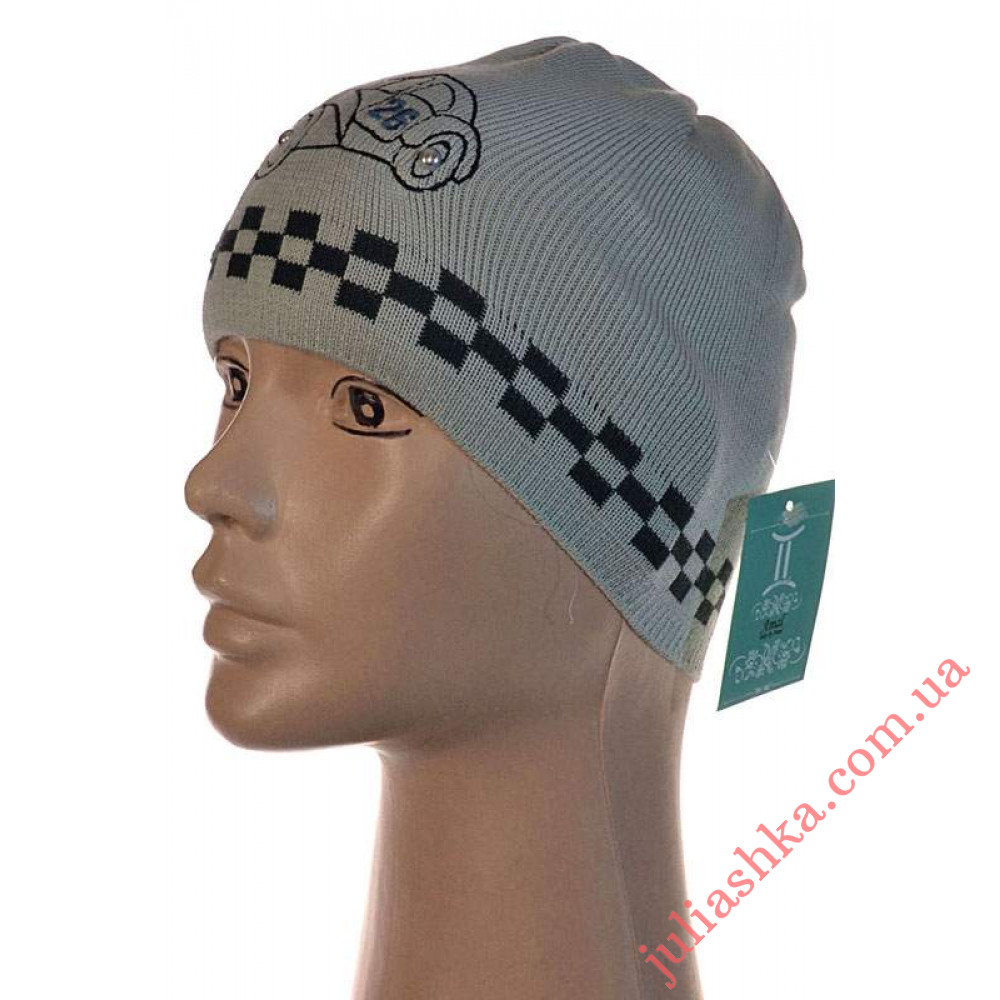 425м.хлопок AMAL(46-50р.детская вязаная шапка)