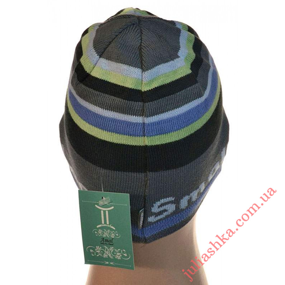095м.бавовна AMAL(46-50р.дитяча в'язана шапка)