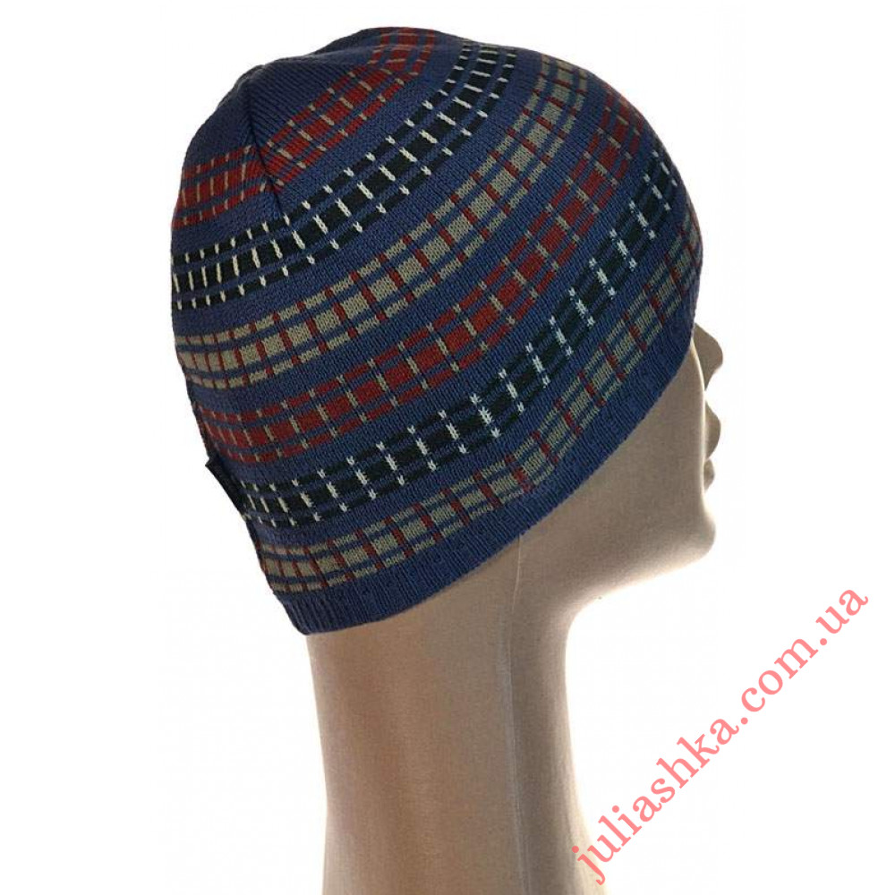 015 м.хлопок AMAL(46-50р.детская вязаная шапка)