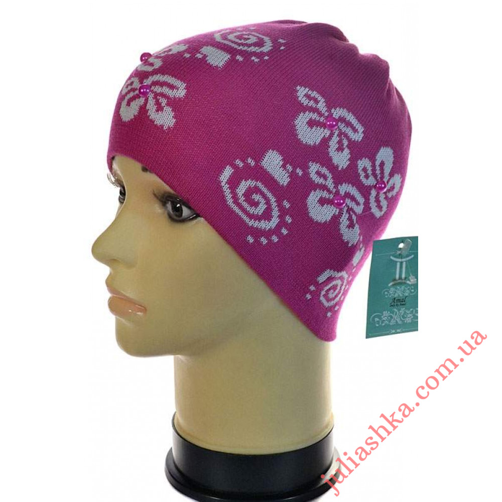 305д.бавовна AMAL(48-52р.дитяча в'язана шапка)