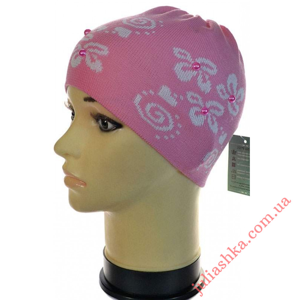 305д.хлопок AMAL(48-52р.детская вязаная шапка)