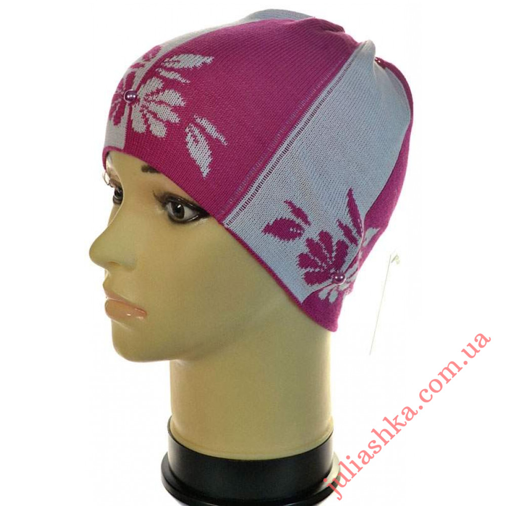 225д.хлопок AMAL(50-52р.детская вязаная шапка)