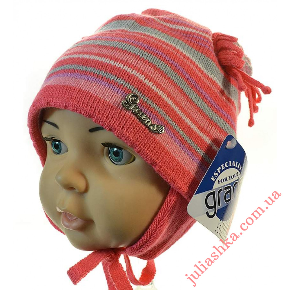 Ku223 GRANS(46-48р.дитяча в'язана шапка)
