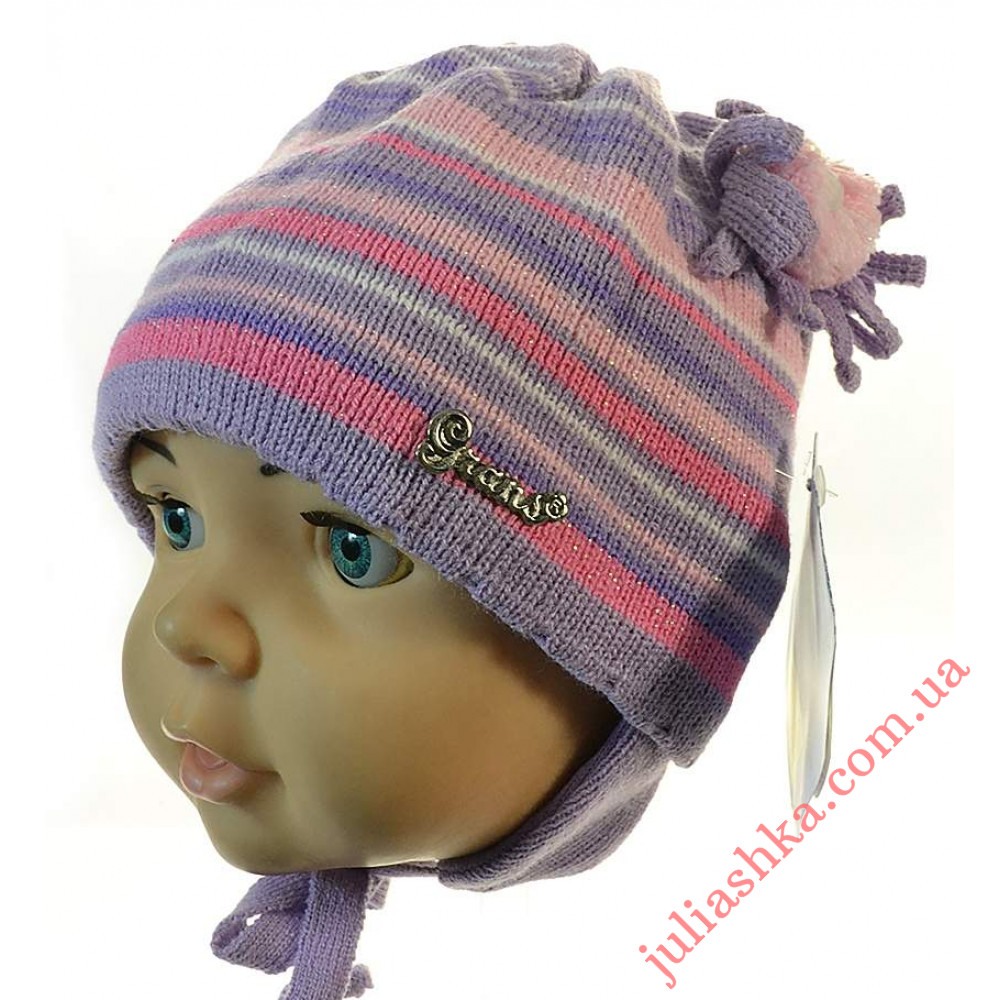 Ku223 GRANS(46-48р.дитяча в'язана шапка)
