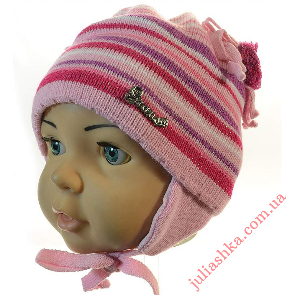 Ku223 GRANS(46-48р.дитяча в'язана шапка)