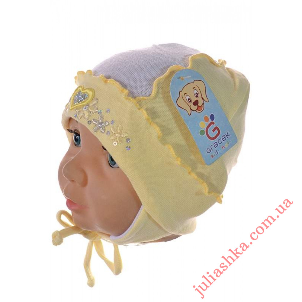 24 GRACEK (40-46р.трикотажная шапка для новорожденных)