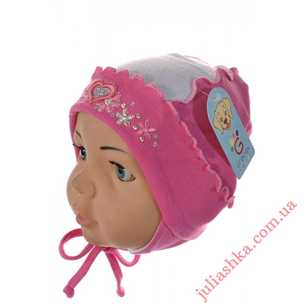 24 GRACEK (40-46р.трикотажная шапка для новорожденных)