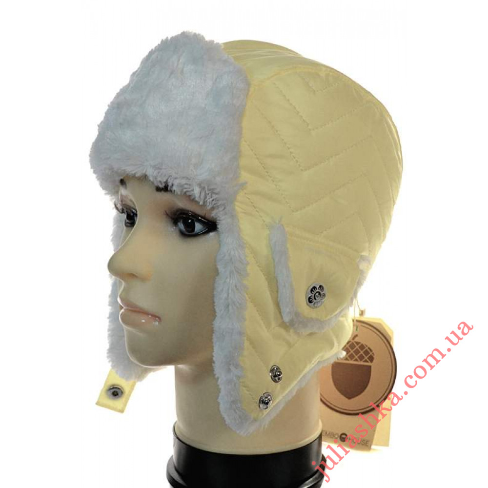 Брайти DEMBO(46-50р.зимняя детская ушанка)
