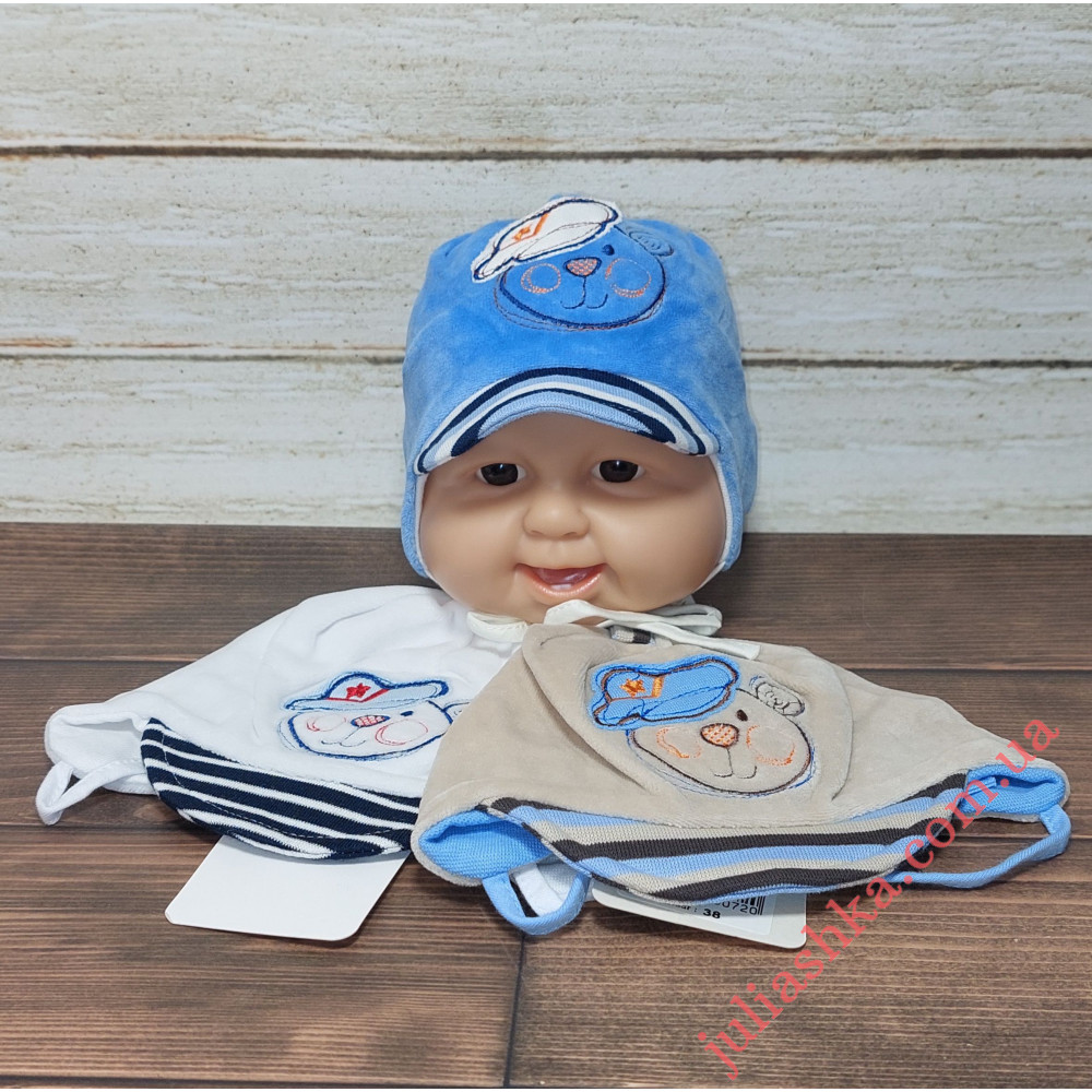 487 KROCHETTA(36-44р.велюрова шапочка)