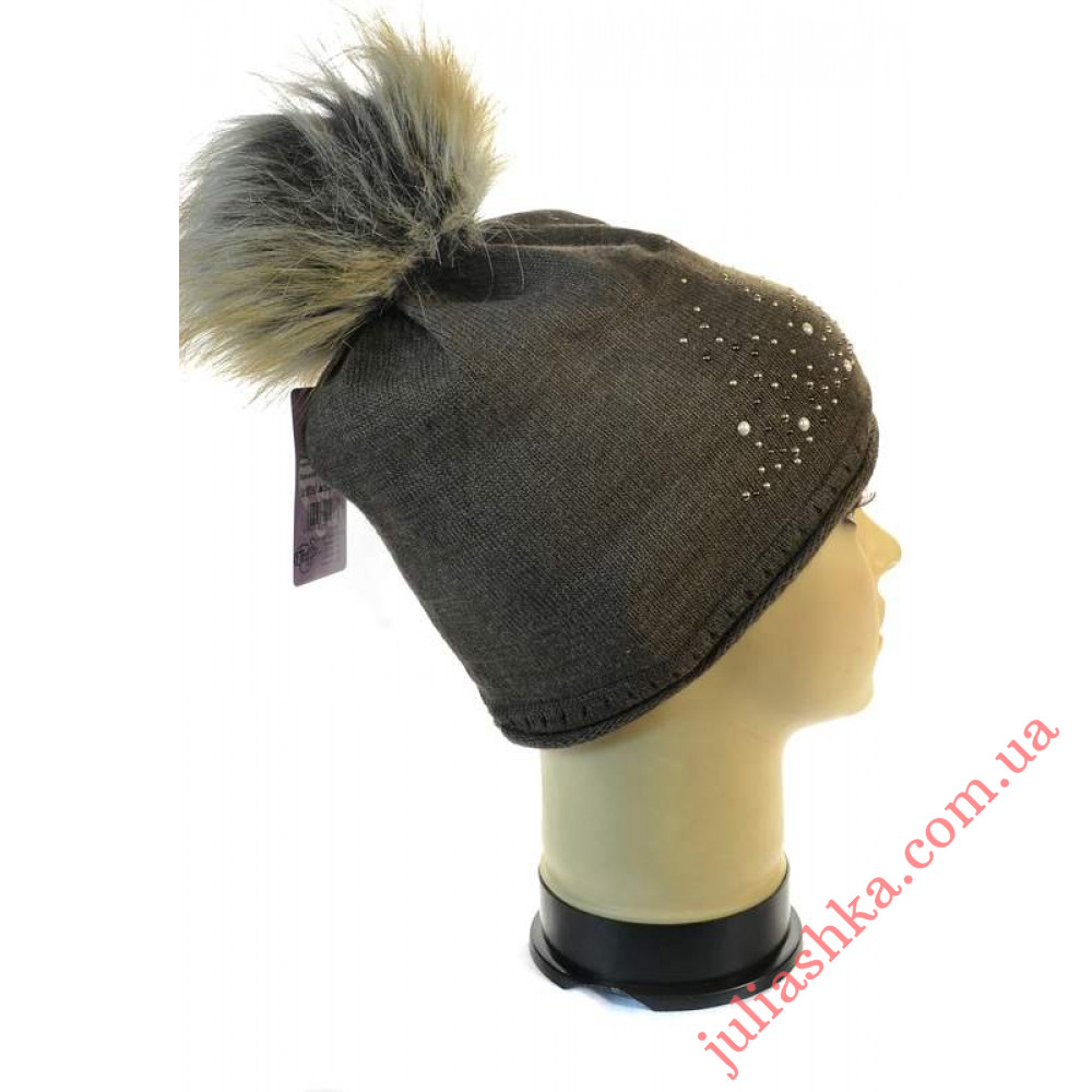 1031 VEILO(54-56р.зимняя подростковая шапка)