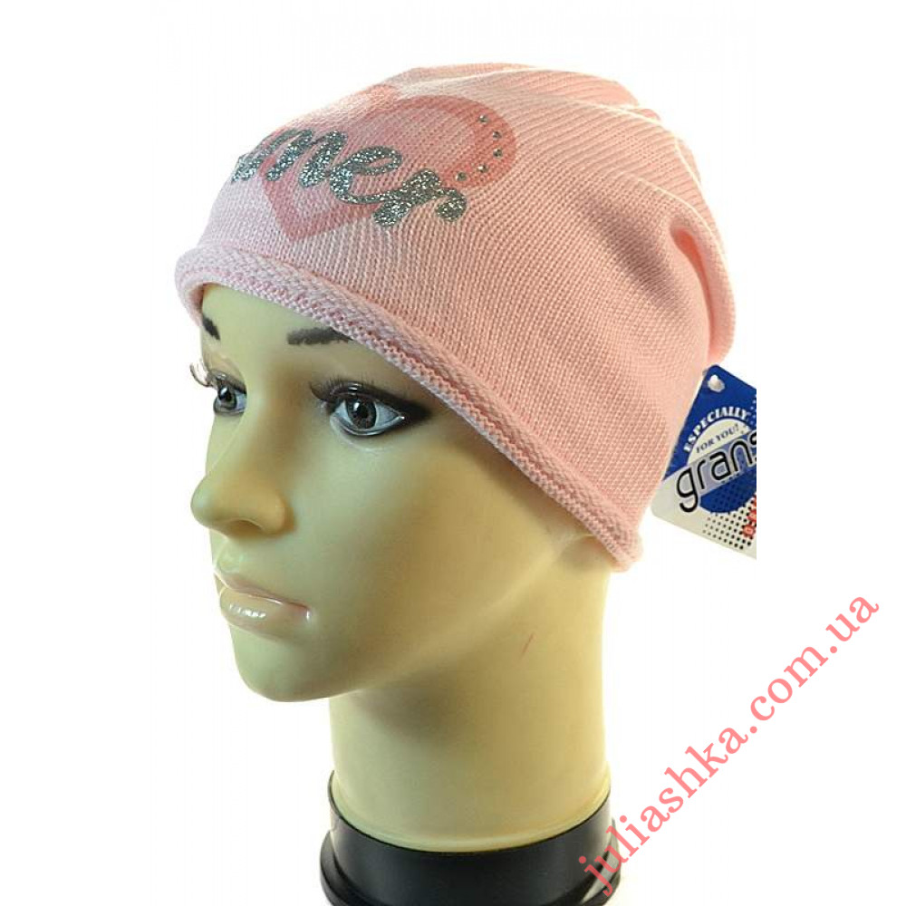 k400 GRANS(50-52р.в’язана дитяча шапка)