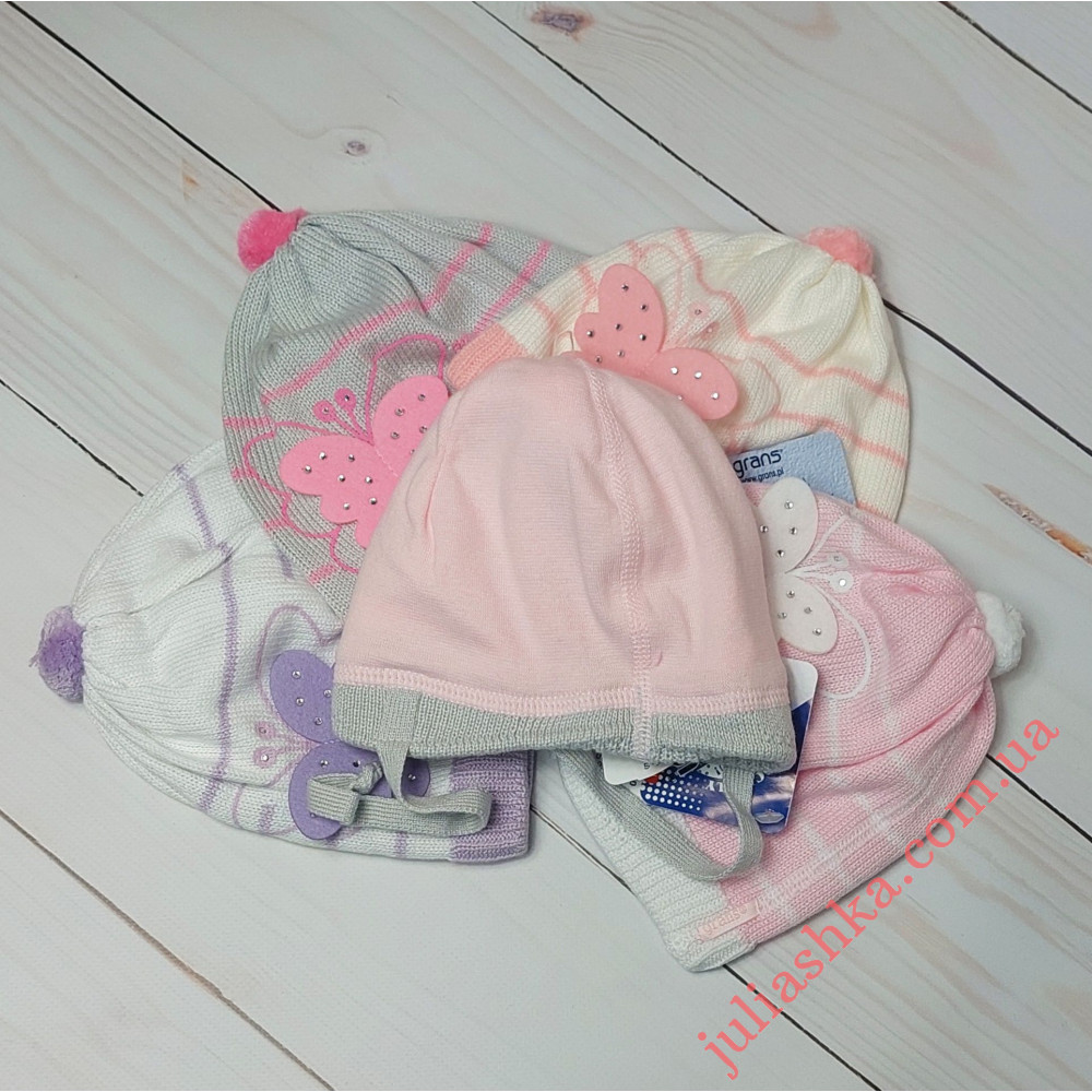 ku266 хлопок GRANS(38-44р.вязаная детская шапка)