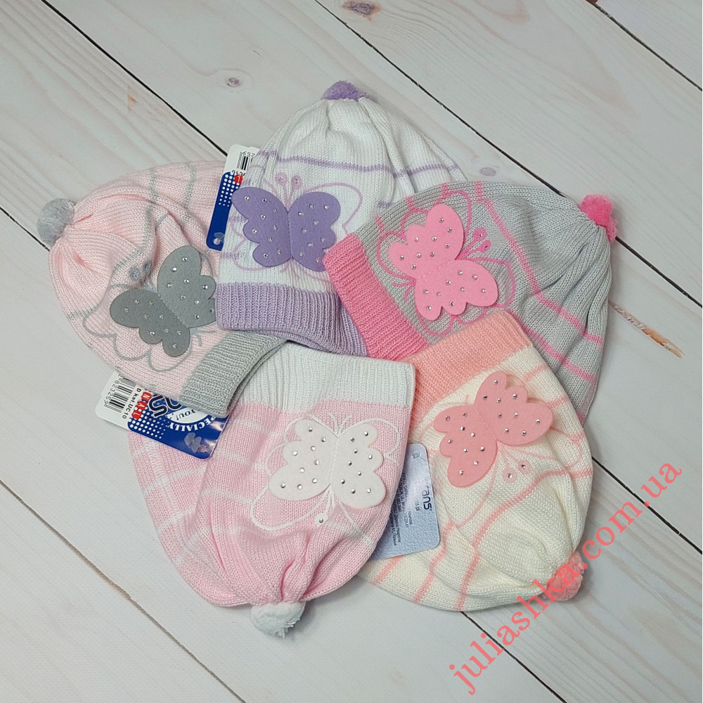 ku266 бавовна GRANS(38-44р.в’язана дитяча шапка)