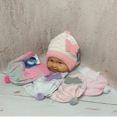 ku266 хлопок GRANS(38-44р.вязаная детская шапка)