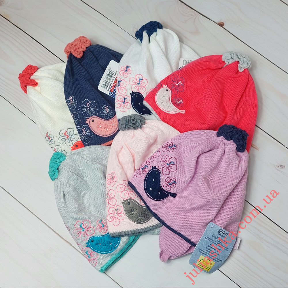 Ku283 GRANS (46-48р.в’язана  дитяча шапка)