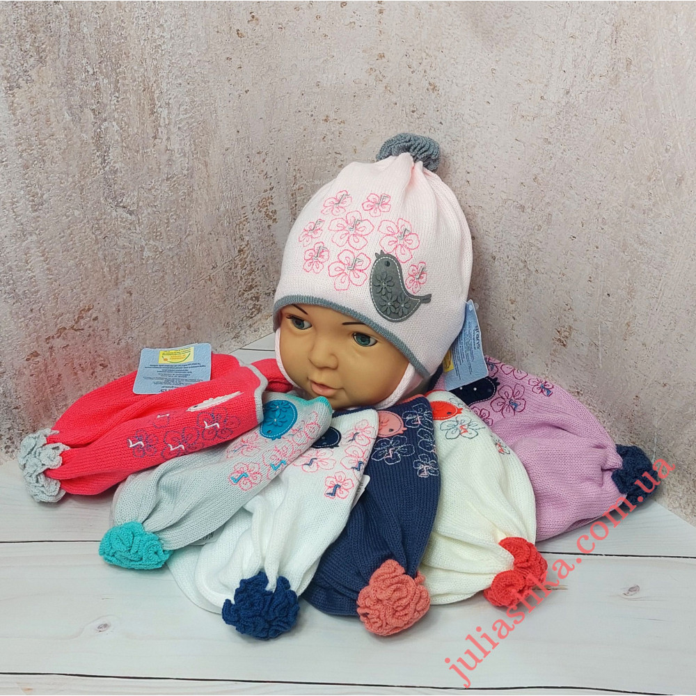 Ku283 GRANS (46-48р.в’язана  дитяча шапка)