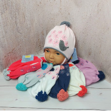 Ku283 GRANS (46-48р.вязаная  детская шапка)