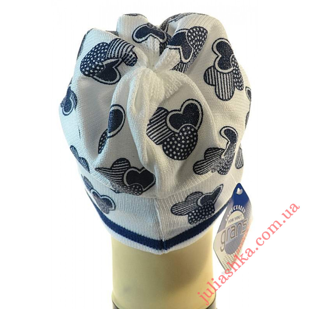 К410 GRANS(52-54р.в’язана  дитяча шапка)