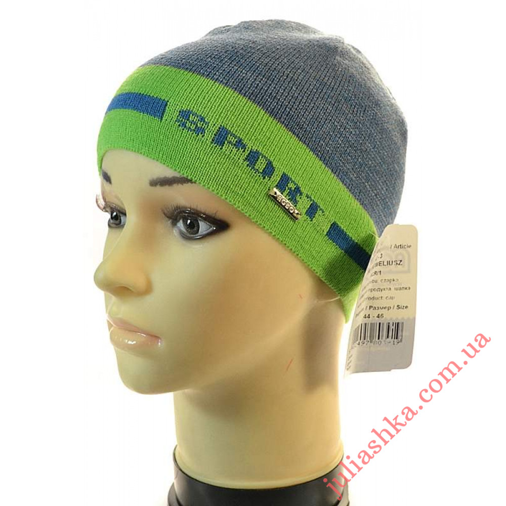 1156 AGBO(44-46р.детская вязаная шапка)