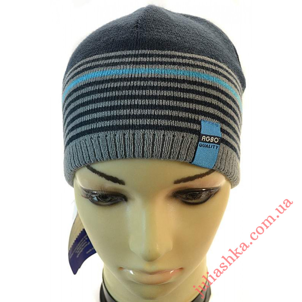 1166 AGBO(46-48р.детская вязаная шапка)