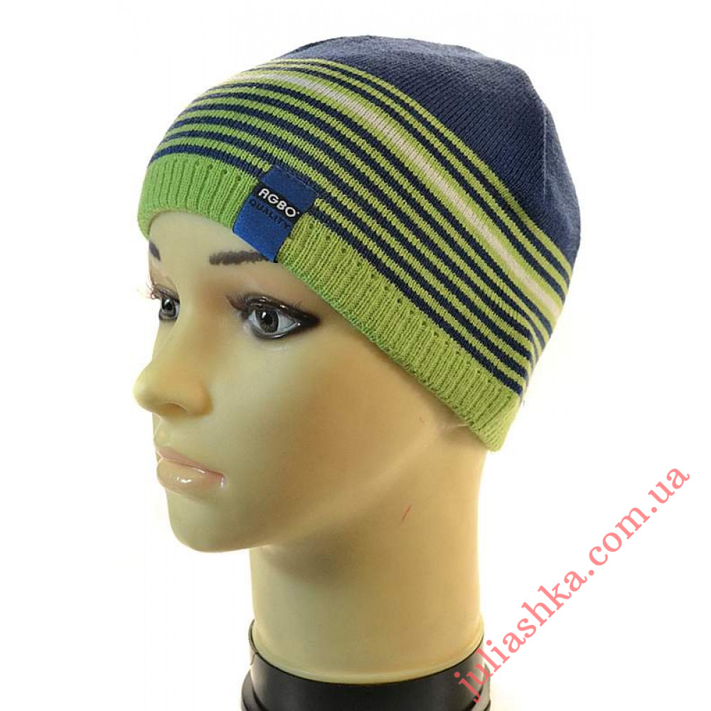 1166 AGBO(46-48р.детская вязаная шапка)
