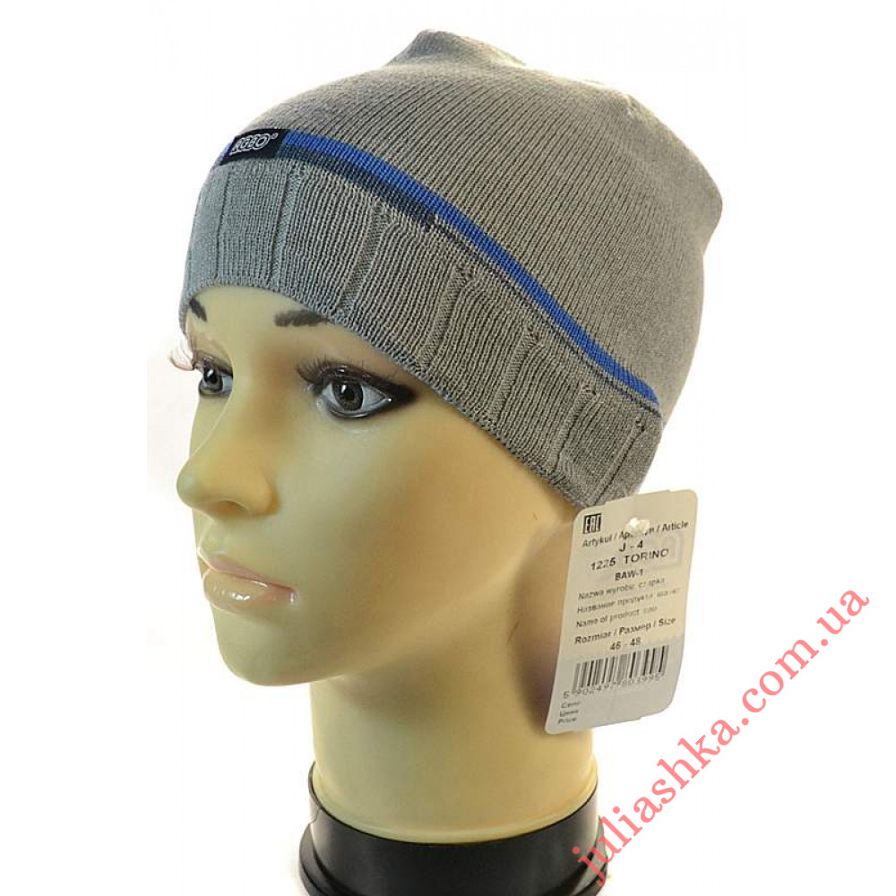 1225 AGBO(46-48р.детская вязаная шапка)