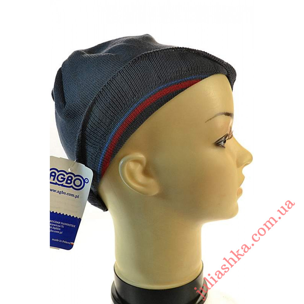 1225 AGBO(46-48р.детская вязаная шапка)