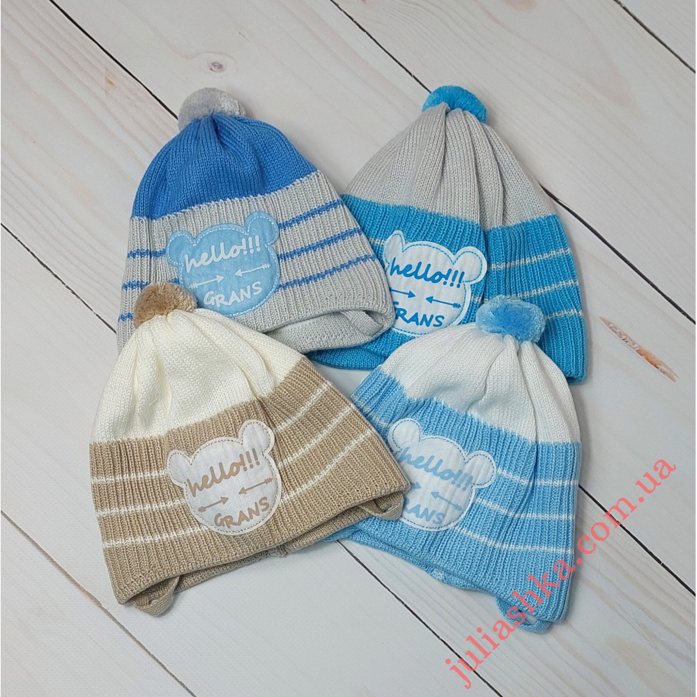 N109 бавовна GRANS(36-38р.в’язана шапка для новонароджених)
