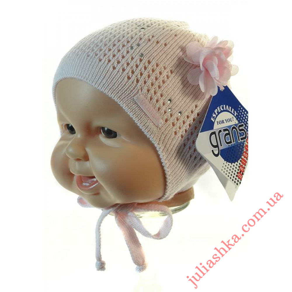 N99 хлопок GRANS(36-40р.вязаная шапка для новорожденных)