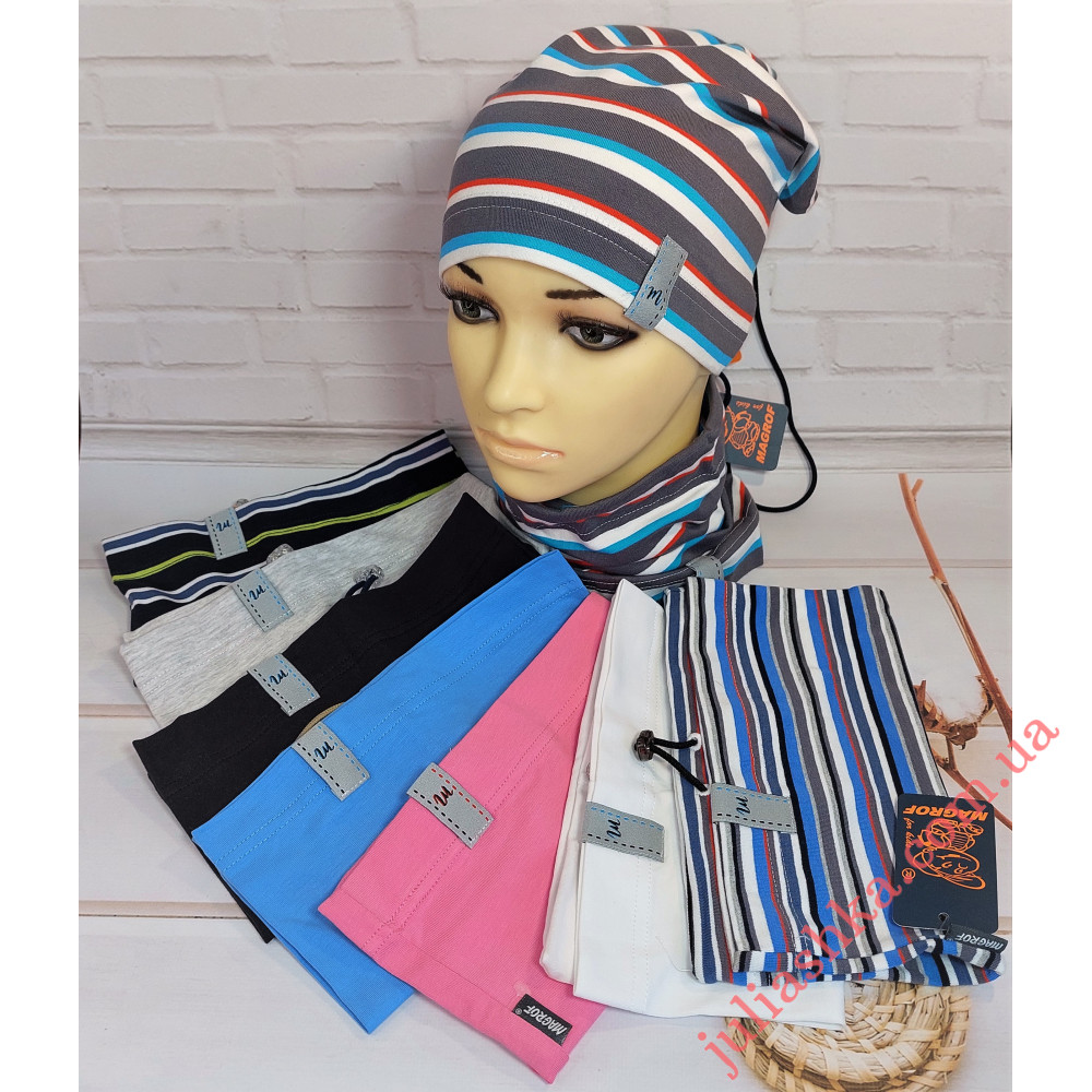 2372 MAGROF (48-52р.трикотажная шапка-хомут)