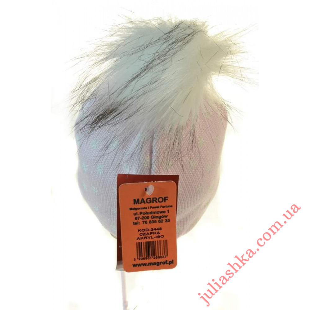 К-3448 MAGROF(36-42р.зимняя вязаная шапка)