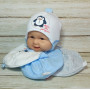 К-3443 MAGROF(38-42р.зимняя шапка для новорожденных)